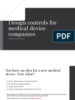 Design Controls For Medical Device Companies