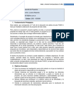 Proyecto Pedagogico 3 Año, Diseño y Desarrollo de Proyectos