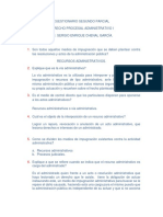 Cuestionario de Derecho Procesal Administrativo