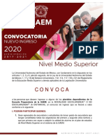 Convocatoria Nuevo Ingreso UAEMex Medio Superior