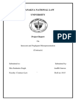 Misrepresentation in Indian Contract Law