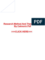 Research Method and Thesis Writing by Calmorin PDF PDF