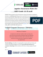 General Computer Awareness Notes For NABARD Grade A B 2018 PDF