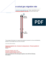 Determine The Actual Gas Migration Rate