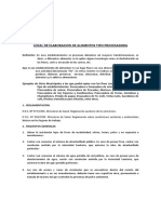 Local de Elaboracion de Alimentos Tipo Procesadora PDF