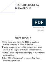 Growth Strategies of Av Birla Group by Avinash