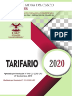 Tarifario Uac