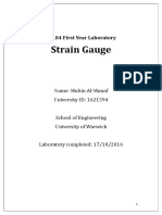 Strain Gauge Lab Report