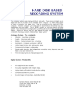 Hard Disk Based Recording