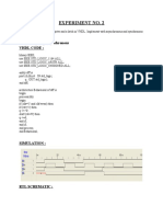 Experiment No. 2: Aim: A) D Flip-Flop: Synchronous VHDL Code