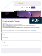 Kinetic Model of Matter - QUIZ