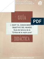 Kant Guia de Lectura de La Critica de La PDF