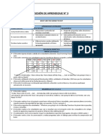 SESIÓN DE APRENDIZAJE N°3 Ingles