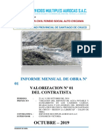 2º Informe Mensual de Obra-Val #01. Contratista