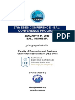 27th EBES Conference Bali Conference Program