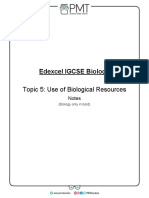 Detailed Notes - Topic 5 Use of Biological Resources - Edexcel Biology IGCSE