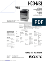 Manual de Servicio Sony HCD-NE3