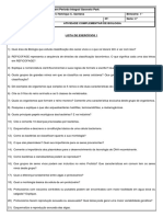 Lista de Exercícios 1 (2° Ano) PDF