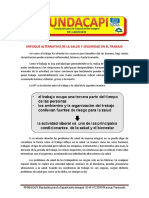 Enfoque Alternativo de La Salud y Seguridad en El Trabajo