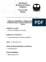 Informe 2 Cambio de Entalpía de Fusión Del Hielo