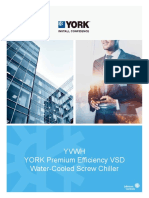 YORK YVWH Premium Efficiency VSD Water Cooled Screw Chiller Brochure PDF