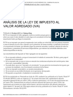 ANÁLISIS DE LA LEY DE IMPUESTO AL VALOR AGREGADO (IVA) - Contabilidad Al Dia y Algo Mas PDF