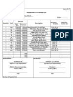 Inventory Custodian Slip