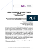 Educación, Sostenibilidad y Ética Desafíos Ante Los Objetivos Del Desarrollo Sostenible (ODS)