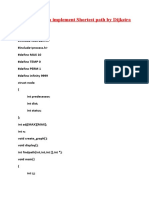 WAP in C To Implement Shortest Path by Dijkstra Algorithm