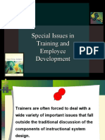 Special Issues in Training and Employee Development