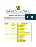Topics Biology Course Summary