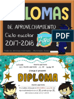 Diplomas de Aprovechamiento 2017-2018 - Materiales Zany