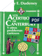 Los Acertijos de Canterbury y Otros Problemas Curiosos - Henry E. Dudeney PDF