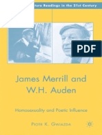 (American Literature Readings in The 21st Century) Piotr K. Gwiazda (Auth.) - James Merrill and W.H. Auden - Homosexuality and Poetic Influence-Palgrave Macmillan US (2007) PDF