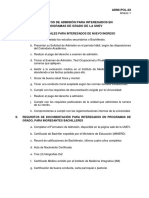 Requisitos de Admisión