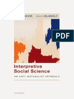 Mark Bevir, Jason Blakely - Interpretive Social Science - An Anti-Naturalist Approach-Oxford University Press (2019)