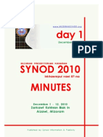 Synod 2010 Minutes - Day 1