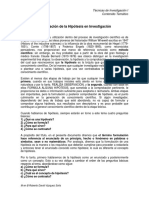 Formulación de La Hipótesis en Investigación