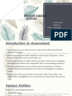 ASSESSMENT OF VARIOUS ENTITIES - Tax