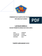 Contoh Laporan Kinerja BPD