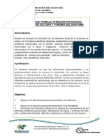 Propuesta de Trabajo Atención Psicosocial