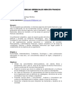 Maestría en Ciencias Gerenciales Men. Finanzas