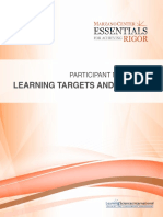 Learning Targets and Scales Particpants Notebook PDF