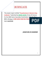 Bio Project Drug Resistance in Bacteria