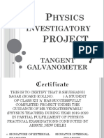 Tangent Galvanometer