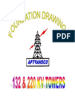 132 KV & 220 KV APTRANSCO - Foundation-Drawings PDF