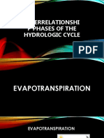 Interrelationship PHASES OF THE HYDROLOGIC CYCLE