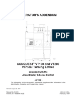 Hardinge VTL 100 Operator's Manual Addendum PDF