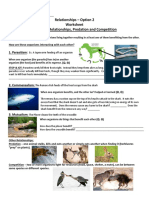 Symbiotic Relationships Predation and Competition Packet PDF