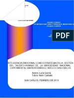 Inteligencia Emocional Como Estrategia en La Gestion Del Talento Humano